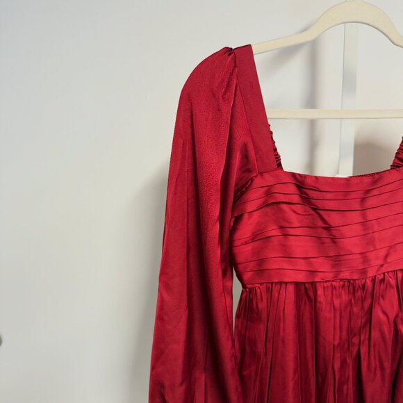 Abercrombie and Fitch Red Emerson Satin Dress - Picture 2 of 3